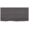 Bathroom Countertop Dark Brown 80x40 cm - Treated Solid Wood