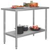 Stainless Steel Kitchen Work Table 120x60x85 cm - Heavy Duty