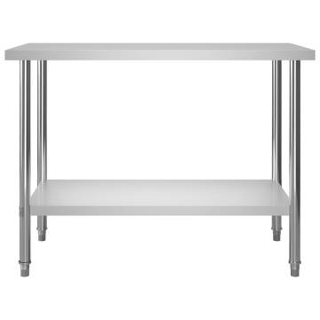 Stainless Steel Kitchen Work Table 120x60x85 cm - Heavy Duty