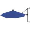 Wall-mounted Parasol with LEDs - 300 cm Blue | HipoMarket