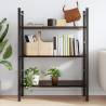 Wall Shelf Dark Brown - Solid Oak Wood 100x60 cm | HipoMarket