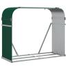 Log Holder Green 120x45x100 cm - Galvanised Steel | Hipo Market