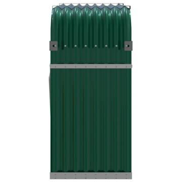 Log Holder Green 120x45x100 cm - Galvanised Steel | Hipo Market