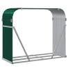 Log Holder Green 120x45x100 cm - Galvanised Steel | Hipo Market