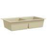 Granite Kitchen Sink Double Basins Beige | Hipomarket UK