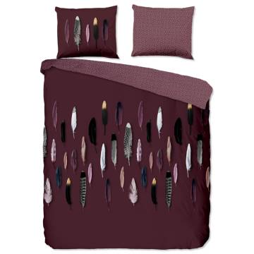 Good Morning Duvet Cover - FEATHERS 200x200/220 cm Bordeaux