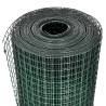 Galvanised Chicken Wire Fence 25x1 m - Green PVC Coated