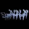 Reindeers & Sleigh Christmas Decoration 320 LEDs Acrylic Colour cold white Size 43 x 11 x 55 cm (6 pcs) Quantity in Package 1 Number of LEDs 