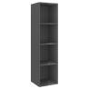 Elegant High Gloss Grey Wall-Mounted TV Cabinet - 37x37x142.5 cm