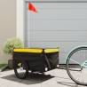 Bike Trailer Black and Yellow 45 kg Iron Colour yellow Size 124 x 62.5 x 52 cm 