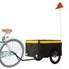 Bike Trailer Black and Yellow - 45 kg Iron | Hipo Market