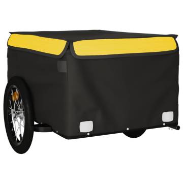 Bike Trailer Black and Yellow - 45 kg Iron | Hipo Market