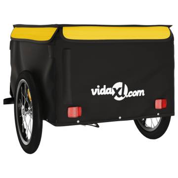 Bike Trailer Black and Yellow - 45 kg Iron | Hipo Market