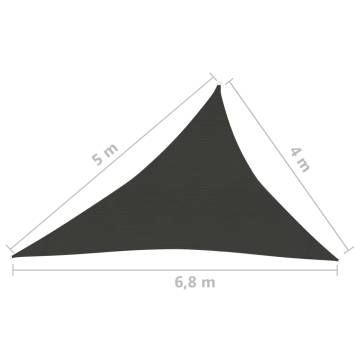 Sunshade Sail 160 g/m² Black | 4x5x6.8 m HDPE Protection