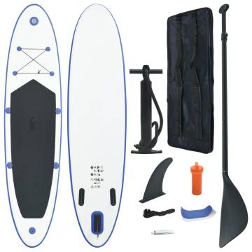 Stand Up Paddle Board Set - Inflatable SUP Surfboard - Blue/White