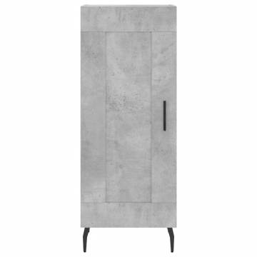 Stylish Highboard Concrete Grey - 34.5x34x180 cm