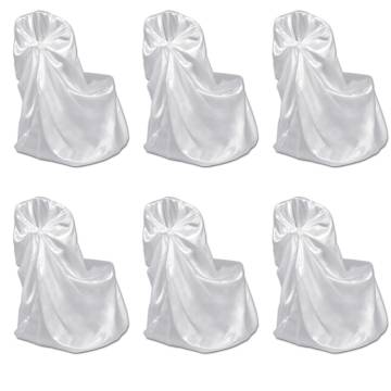 White Chair Covers for Wedding Banquet - Set of 12