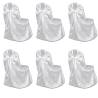 White Chair Covers for Wedding Banquet - Set of 12