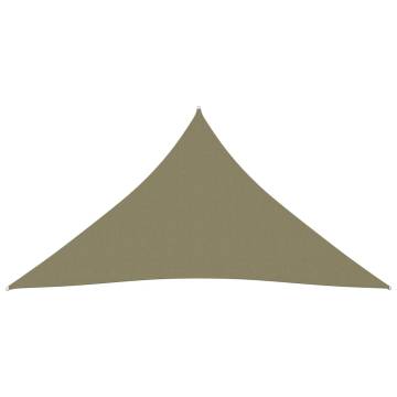 Sunshade Sail Triangular 5x6x6m Beige - Oxford Fabric | Hipomarket