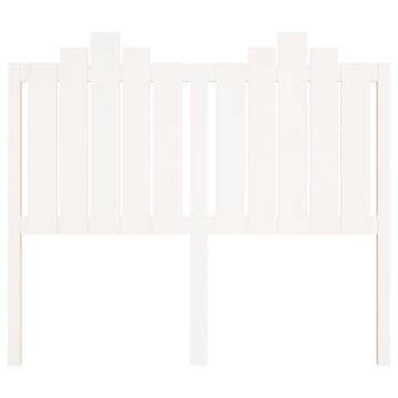 Stylish White Bed Headboard - Solid Pine 126x4x110 cm