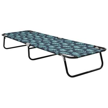 Folding Sun Lounger - Steel Leaf Pattern | HipoMarket