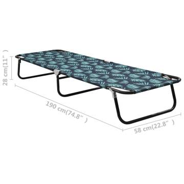 Folding Sun Lounger - Steel Leaf Pattern | HipoMarket