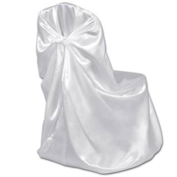 White Chair Covers for Wedding Banquet - Set of 12