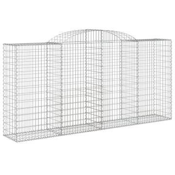 Arched Gabion Basket 300x50x140/160 cm - Galvanised Iron