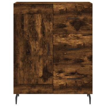 Stylish Highboard in Smoked Oak - 69.5x34x180 cm