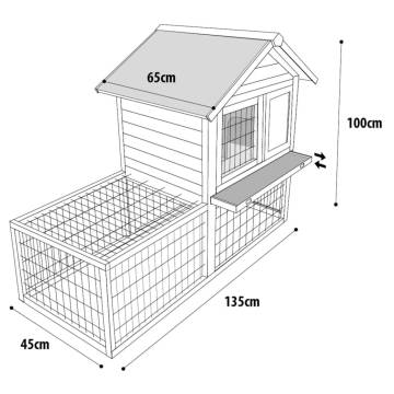 FLAMINGO Rabbit Hutch Salsa - Cozy Space for Your Rabbits