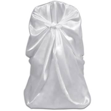 White Chair Covers for Wedding Banquet - Set of 12