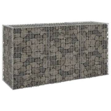 Gabion Wall with Covers - Galvanised Steel 200x60x100 cm