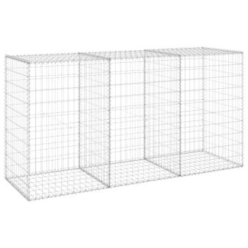 Gabion Wall with Covers - Galvanised Steel 200x60x100 cm