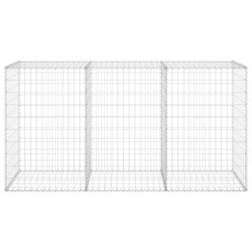 Gabion Wall with Covers - Galvanised Steel 200x60x100 cm