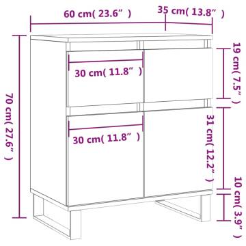 Stylish Brown Oak Sideboard - 60x35x70 cm | Hipo Market