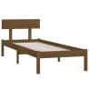 Honey Brown Solid Wood Bed Frame 90x200 cm - Modern Design