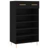 Shoe Cabinet Black 60x35x105 cm | Stylish Storage Solution