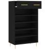 Shoe Cabinet Black 60x35x105 cm | Stylish Storage Solution