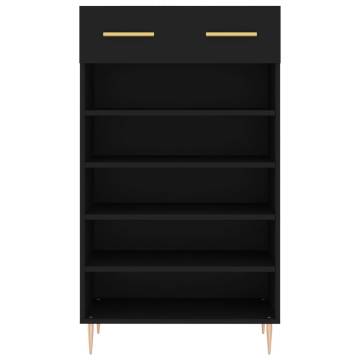 Shoe Cabinet Black 60x35x105 cm | Stylish Storage Solution