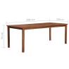 Garden Table 200x100 cm - Solid Acacia Wood | HipoMarket