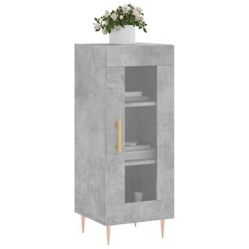 Stylish Concrete Grey Sideboard - 34.5x34x90 cm