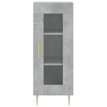 Stylish Concrete Grey Sideboard - 34.5x34x90 cm