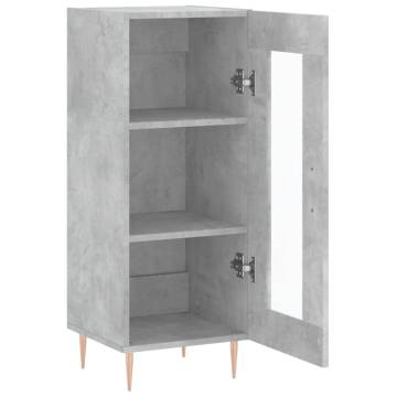 Stylish Concrete Grey Sideboard - 34.5x34x90 cm