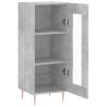 Stylish Concrete Grey Sideboard - 34.5x34x90 cm