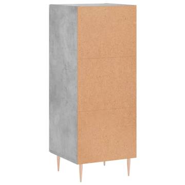 Stylish Concrete Grey Sideboard - 34.5x34x90 cm