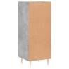 Stylish Concrete Grey Sideboard - 34.5x34x90 cm