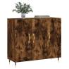 Smoked Oak Sideboard 90x34x80 cm - Modern Engineered Wood