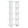 High Gloss White Book Cabinet/Room Divider - 80x30x160 cm