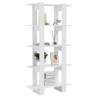 High Gloss White Book Cabinet/Room Divider - 80x30x160 cm