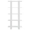 High Gloss White Book Cabinet/Room Divider - 80x30x160 cm